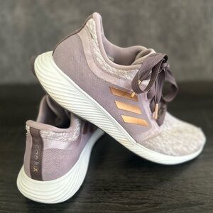 Adidas Women's Purple and Gold Sneakers